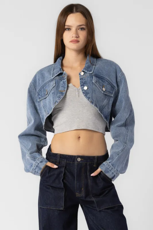Cropped Denim Jacket sold by Melie Bianco