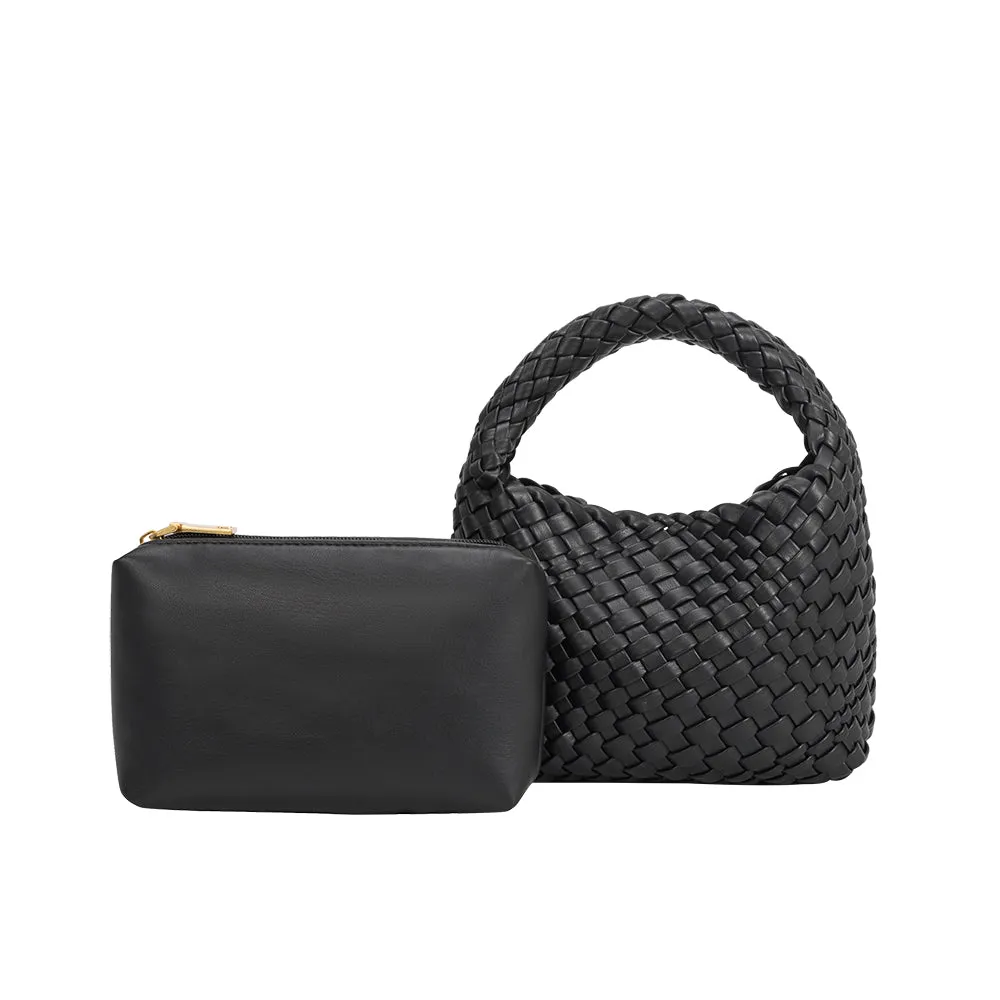 Sylvie Black Recycled Vegan Top Handle Bag - FINAL SALE sold by Melie Bianco product image thumbnail 5