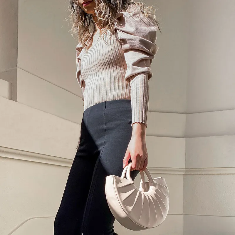 Puff Sleeve Knit Bodysuit sold by Melie Bianco