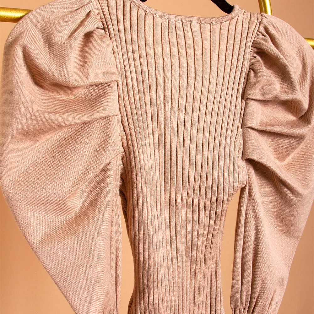 Puff Sleeve Knit Bodysuit sold by Melie Bianco product image thumbnail 5