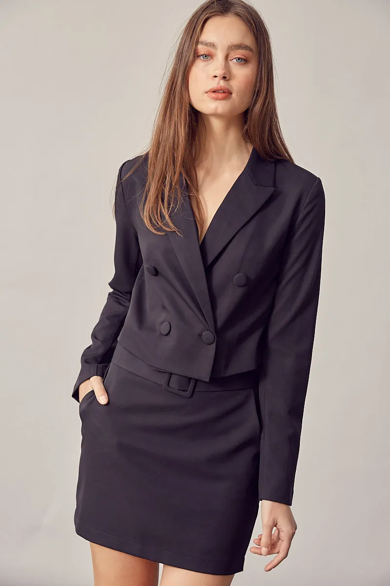 Double Breasted Cropped Jacket sold by Melie Bianco