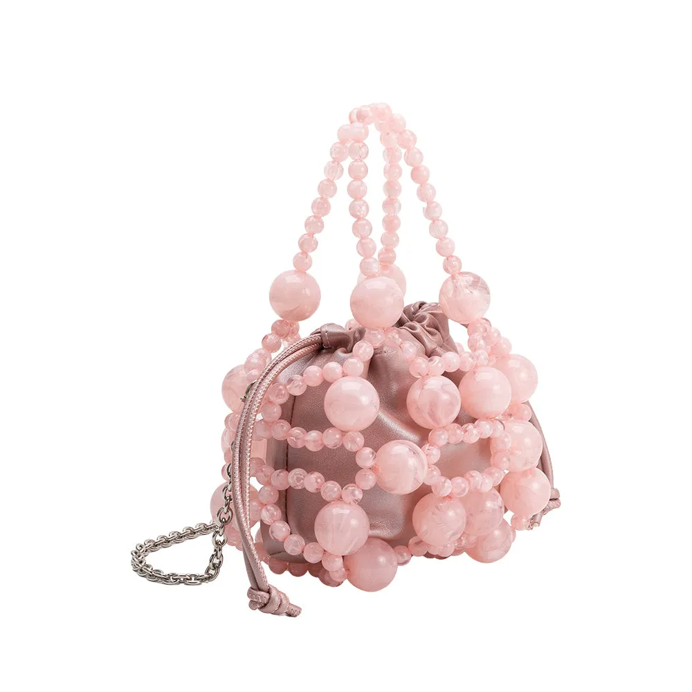 Bobby Pink Beaded Top Handle Bag sold by Melie Bianco product image thumbnail 2