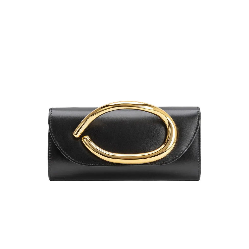 Cosima Black Vegan Leather Crossbody Bag sold by Melie Bianco