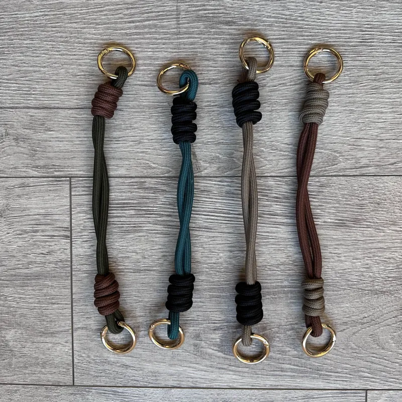 SAMPLE BD1056 Cocoa Knotted Short Rope Bag Charm - FINAL SALE made by Melie Bianco