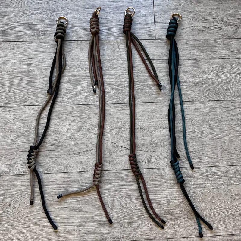 SAMPLE BD1055 Taupe Knotted Long Rope Bag Charm - FINAL SALE made by Melie Bianco