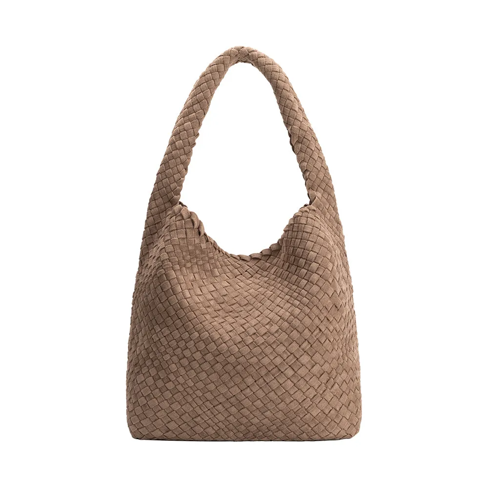 Johanna Clay Large Recycled Vegan Suede Shoulder Hobo Bag sold by Melie Bianco product image thumbnail 3