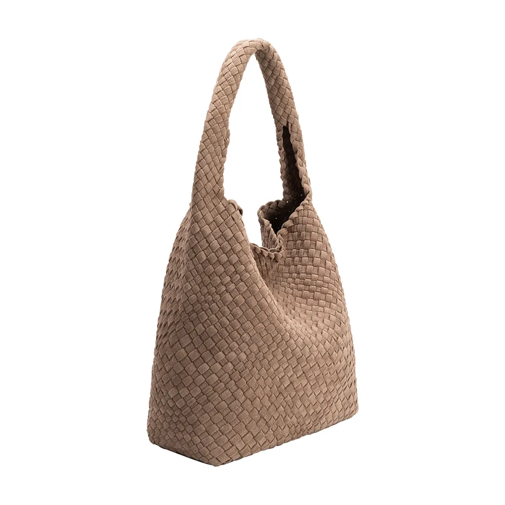 Johanna Clay Large Recycled Vegan Suede Shoulder Hobo Bag sold by Melie Bianco product image thumbnail 2