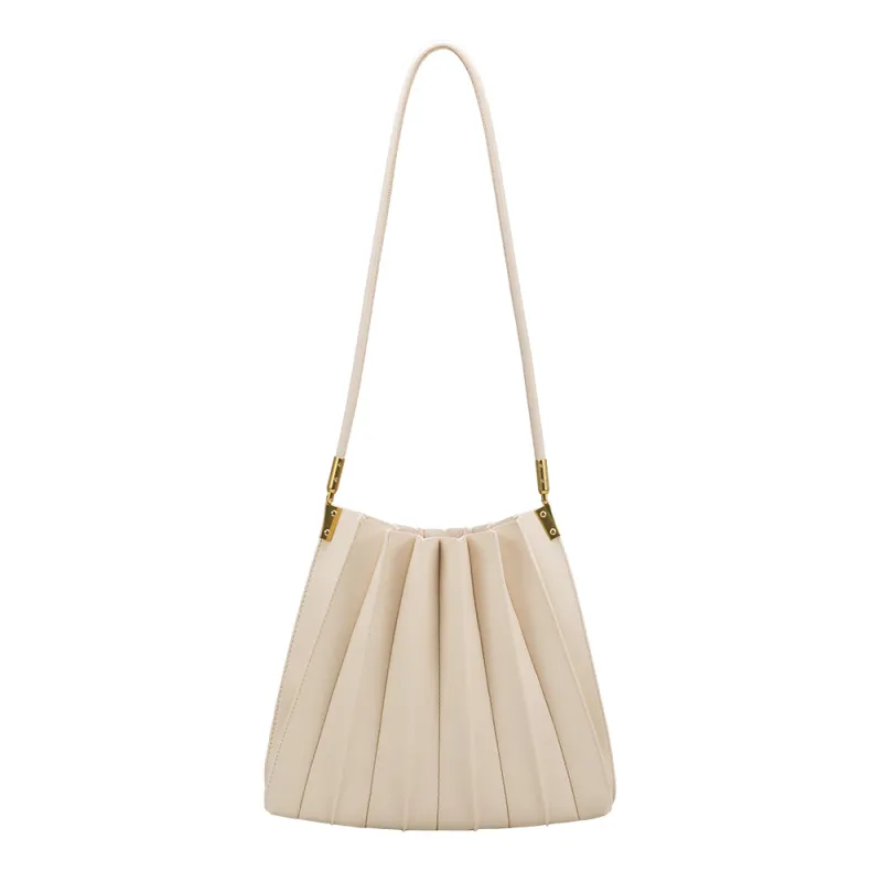 Carrie Ivory Medium Shoulder Bag sold by Melie Bianco