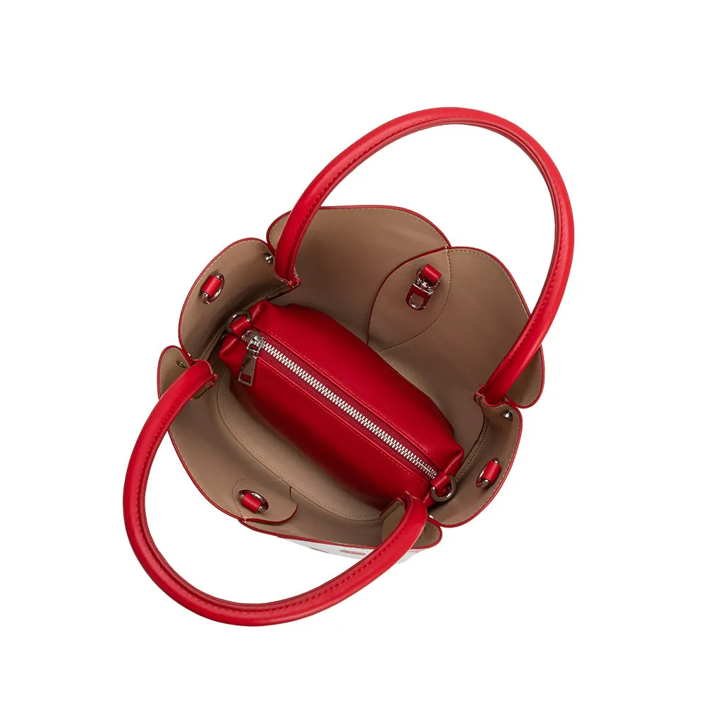 Tulip Red Strawberry Recycled Vegan Top Handle Bag sold by Melie Bianco product image thumbnail 5