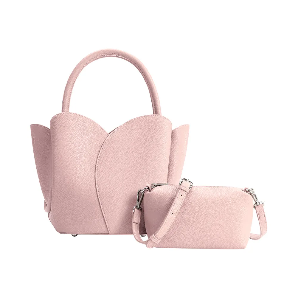 Tulip Pink Recycled Vegan Top Handle Bag sold by Melie Bianco product image thumbnail 4