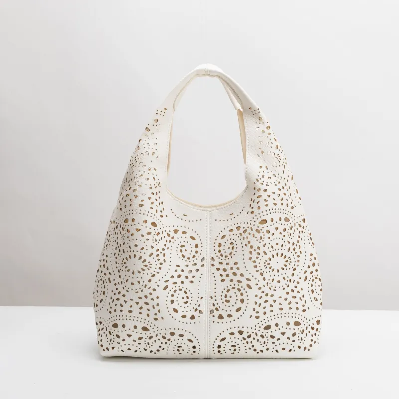 Farrow Ivory Small Vegan Leather Tote Bag sold by Melie Bianco