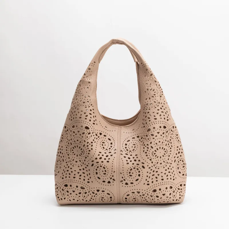 Farrow Nude Small Vegan Leather Tote Bag sold by Melie Bianco