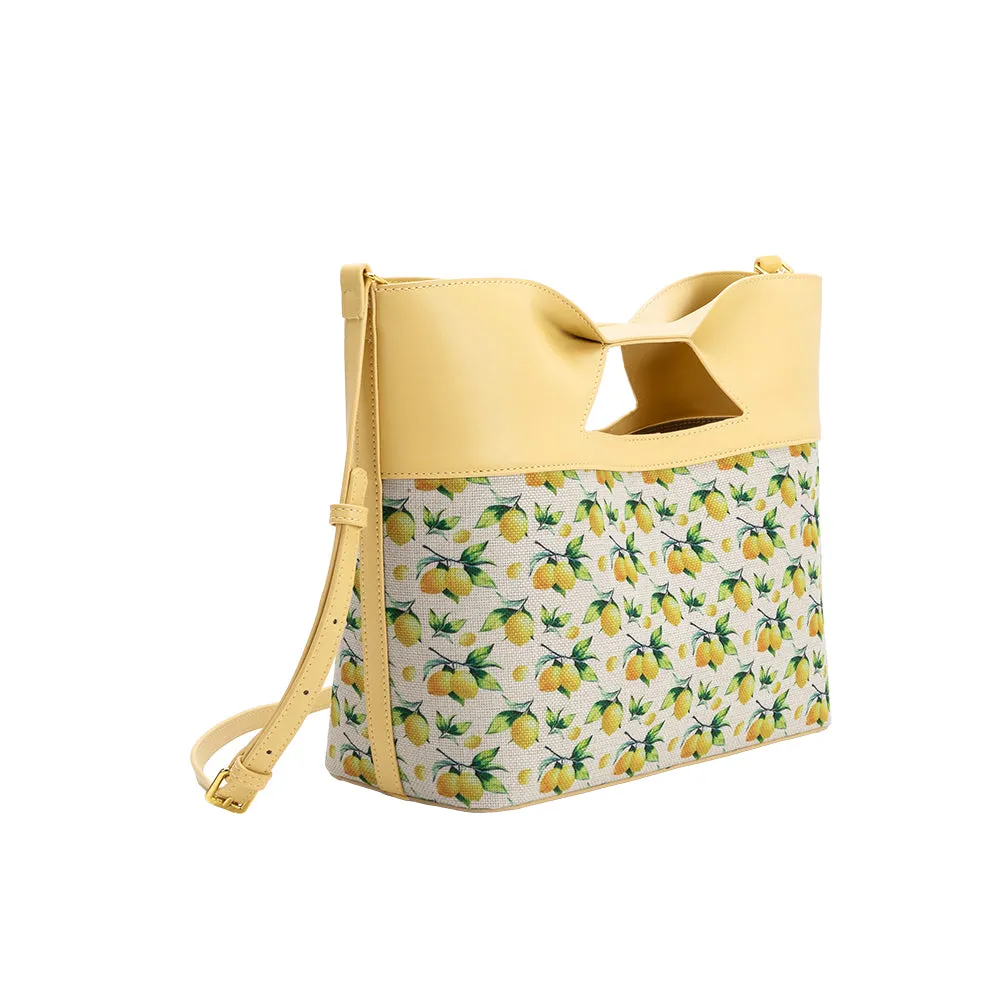 Jillian Yellow Lemon Recycled Vegan Leather Tote Bag sold by Melie Bianco product image thumbnail 2