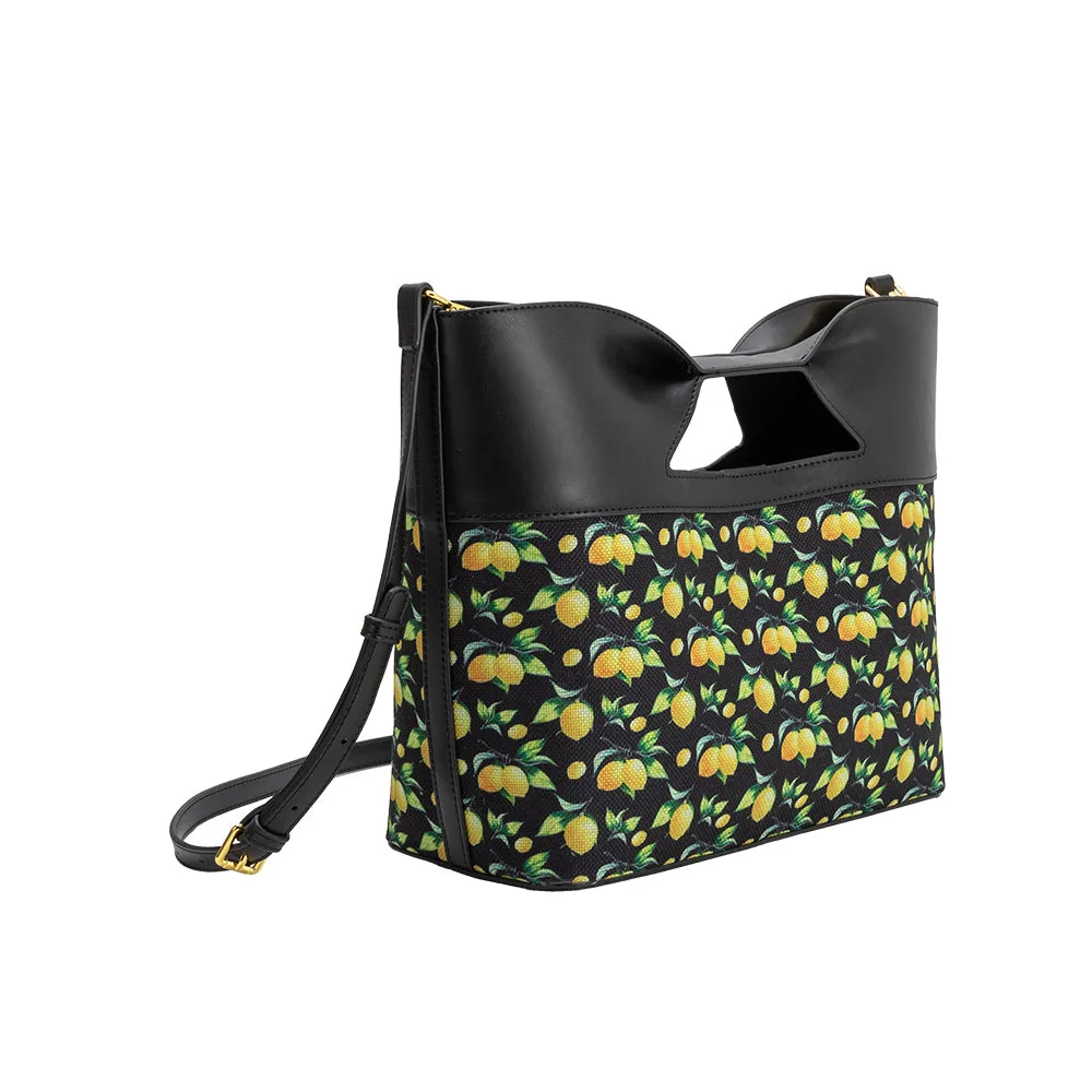 Jillian Black Lemon Recycled Vegan Leather Tote Bag sold by Melie Bianco product image thumbnail 2