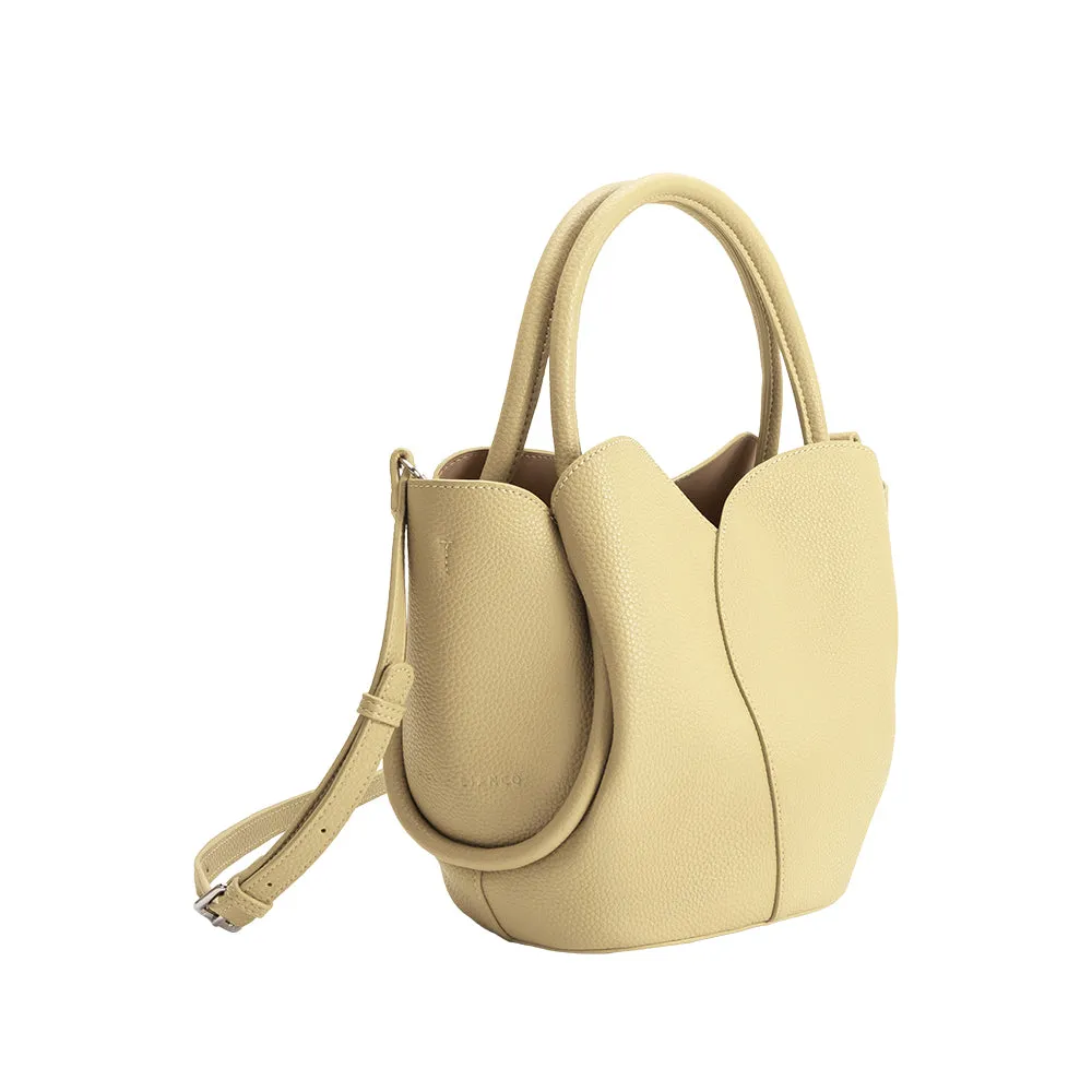 Tulip Yellow Recycled Vegan Top Handle Bag sold by Melie Bianco product image thumbnail 2