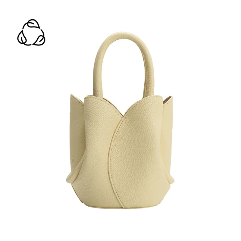 Tulip Yellow Mini Recycled Vegan Top Handle Bag sold by Melie Bianco