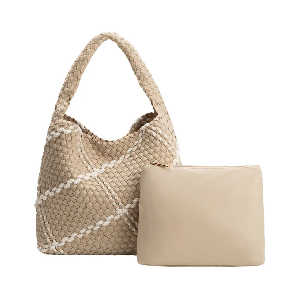 Johanna Almond Large Nylon Shoulder Bag sold by Melie Bianco product image thumbnail 4