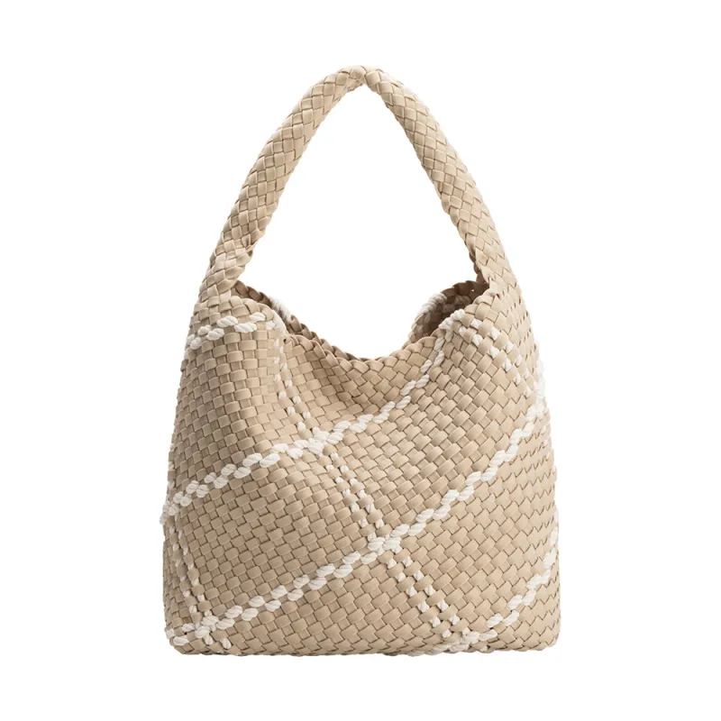 Johanna Almond Large Nylon Shoulder Bag sold by Melie Bianco