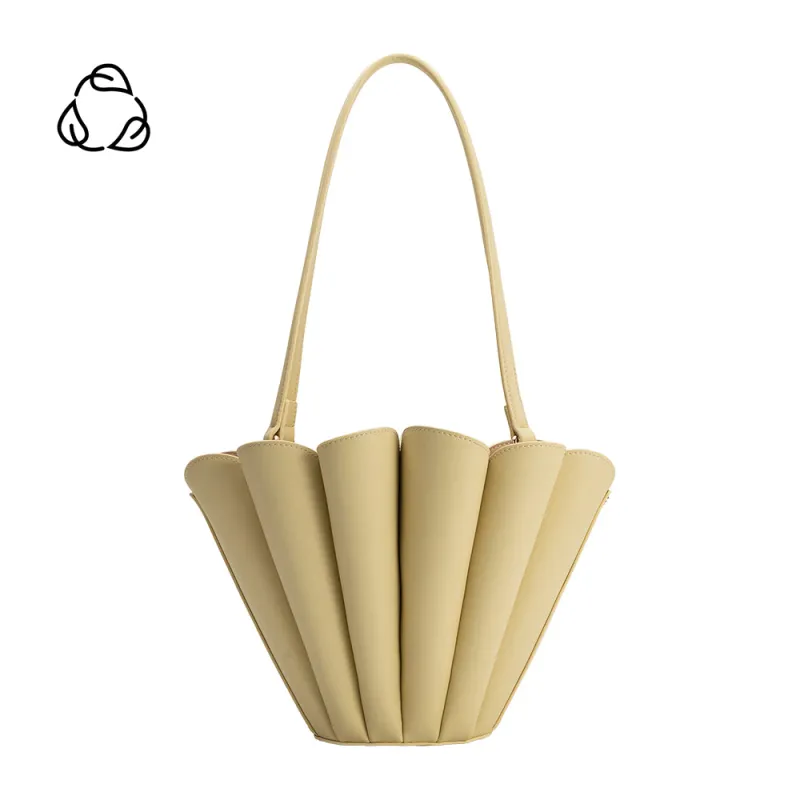 Shellie Yellow Recycled Vegan Shoulder Bag sold by Melie Bianco