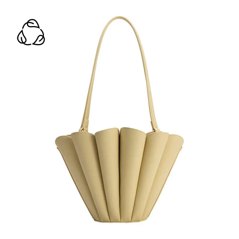Shellie Yellow Recycled Vegan Shoulder Bag sold by Melie Bianco