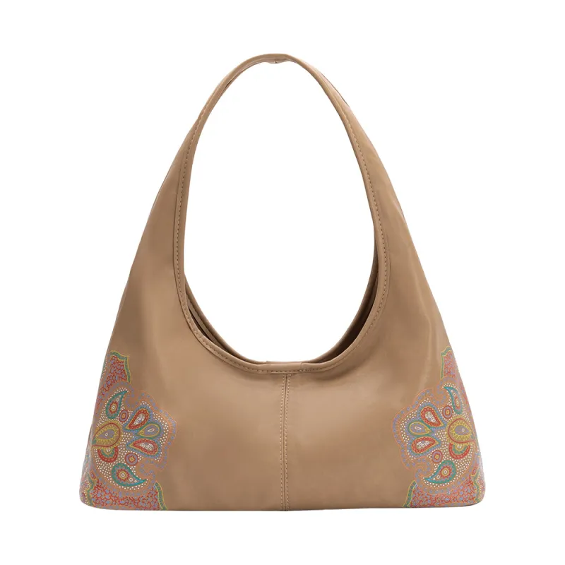 Tinsley Tan Recycled Vegan Leather Shoulder Bag made by Melie Bianco