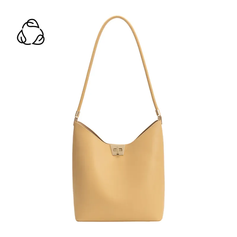 Billie Wheat Recycled Vegan Leather Tote Bag made by Melie Bianco