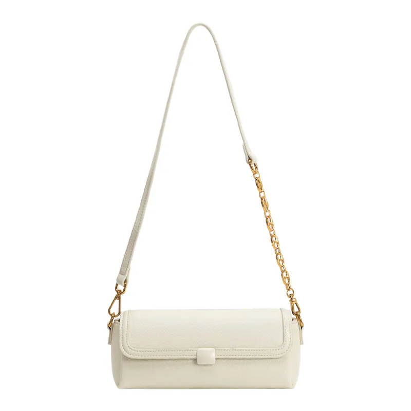 Fancy Ivory Vegan Leather Shoulder Bag sold by Melie Bianco