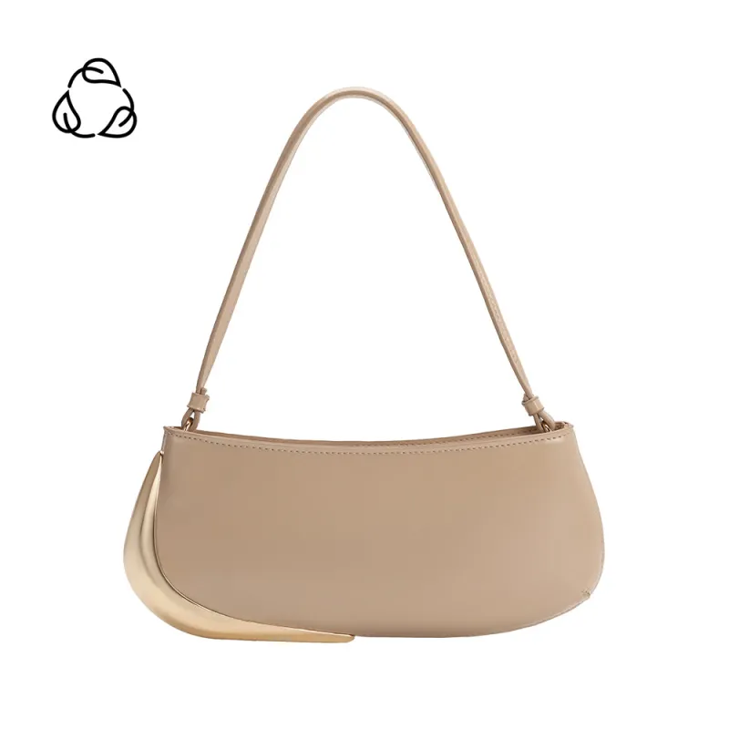Sade Nude Recycled Vegan Leather Shoulder Bag made by Melie Bianco