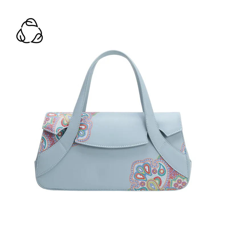 Beatriz Blue Recycled Vegan Leather Crossbody Bag made by Melie Bianco