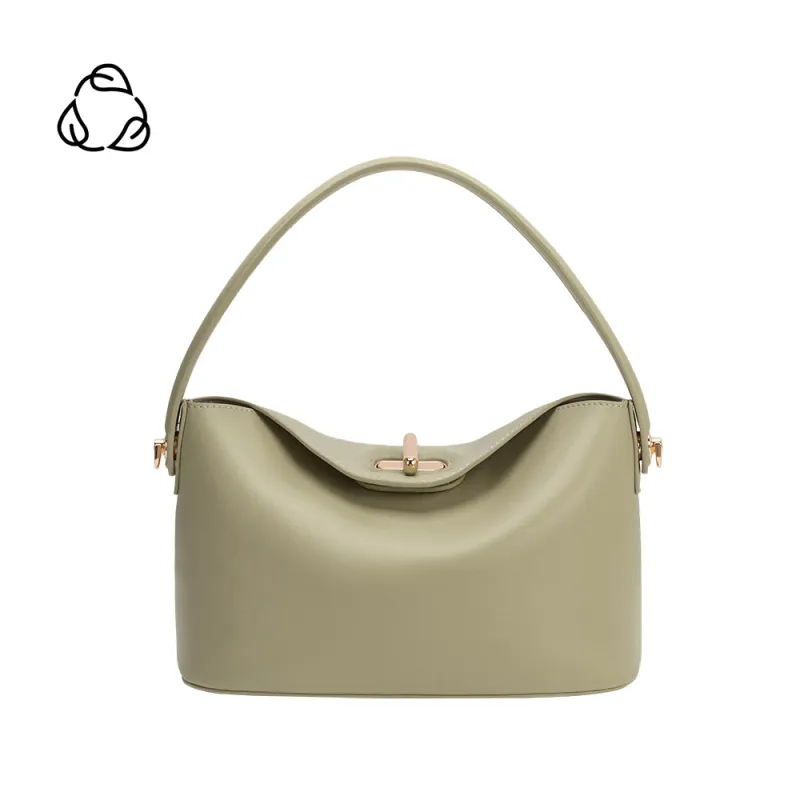 Lana Mint Recycled Vegan Leather Crossbody Bag made by Melie Bianco