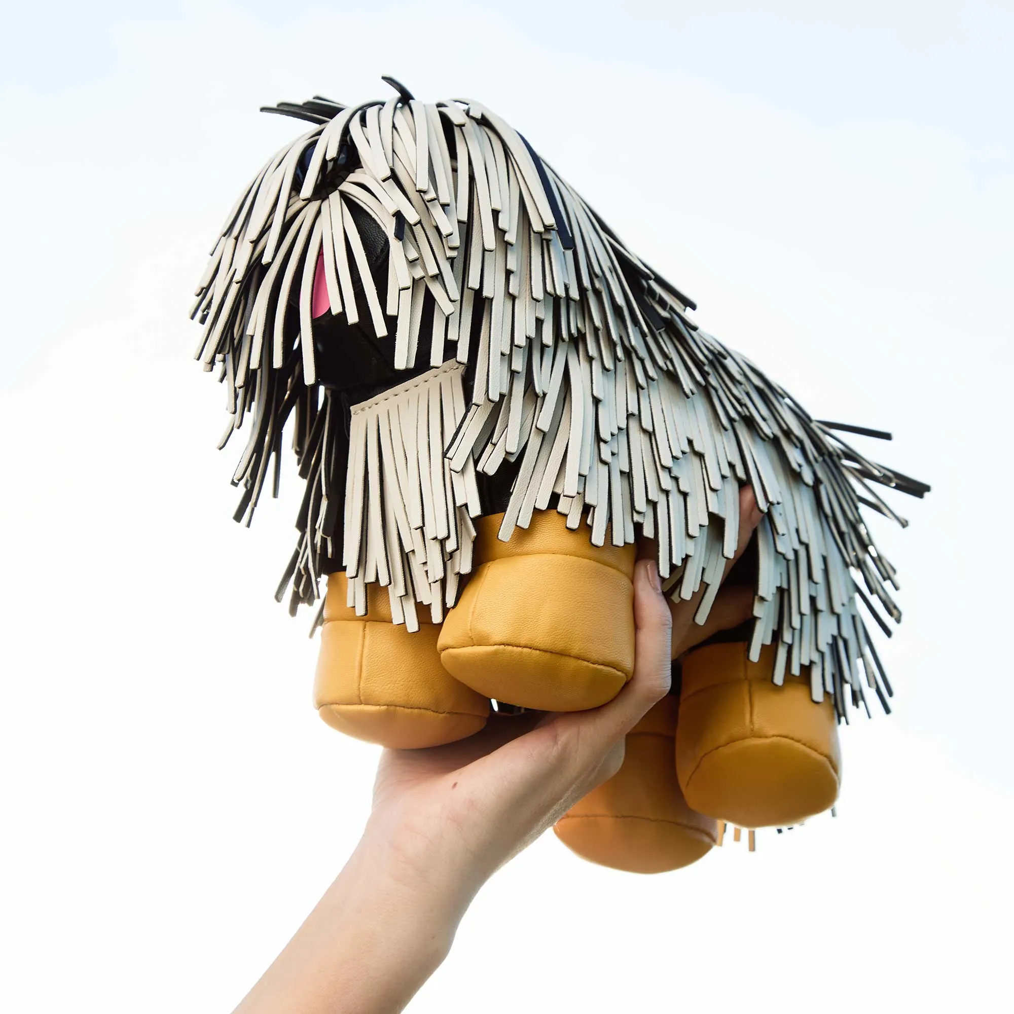 Shaggy Dog White Vegan Leather Crossbody Bag sold by Melie Bianco product image thumbnail 5