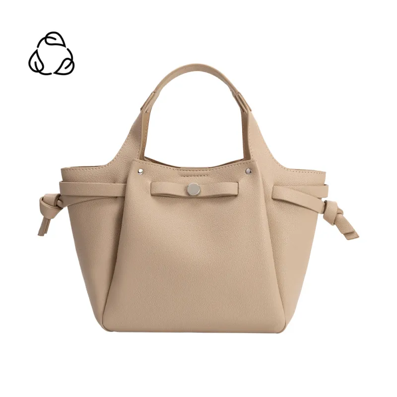 Avril Nude Recycled Vegan Leather Top Handle Bag made by Melie Bianco