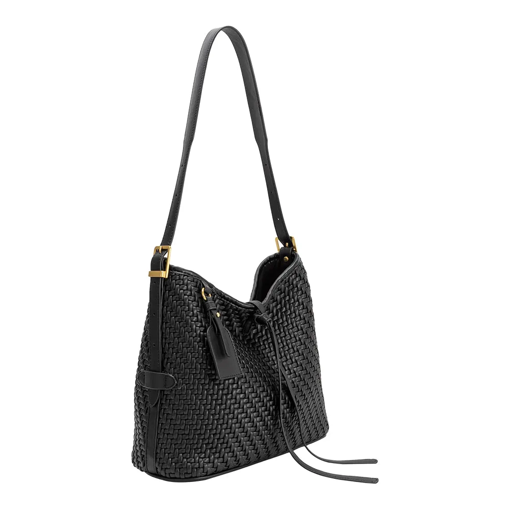 Thalia Black Recycled Vegan Leather Tote Bag sold by Melie Bianco product image thumbnail 2