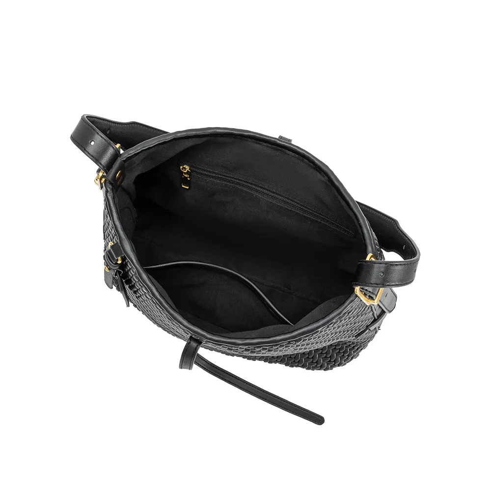 Thalia Black Recycled Vegan Leather Tote Bag sold by Melie Bianco product image thumbnail 4