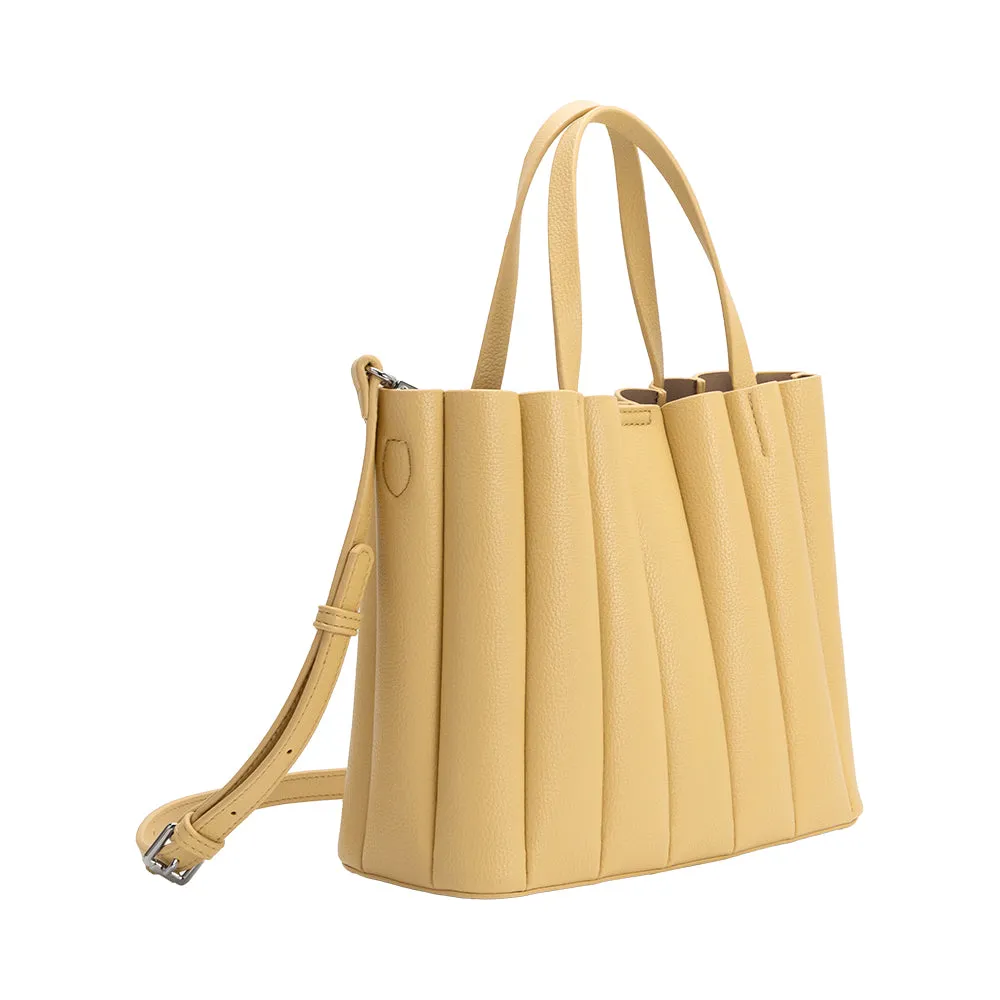 Adela Yellow Recycled Vegan Leather Tote Bag sold by Melie Bianco product image thumbnail 2