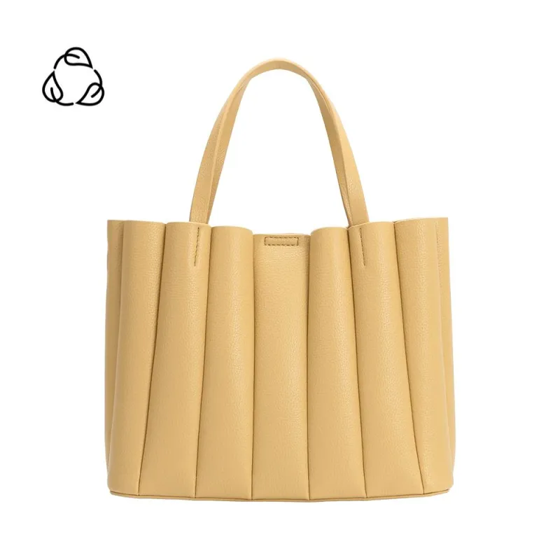 Adela Yellow Recycled Vegan Leather Tote Bag made by Melie Bianco