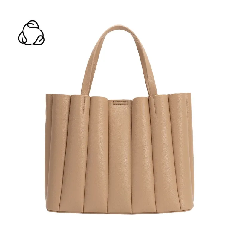 Adela Nude Recycled Vegan Leather Tote Bag made by Melie Bianco