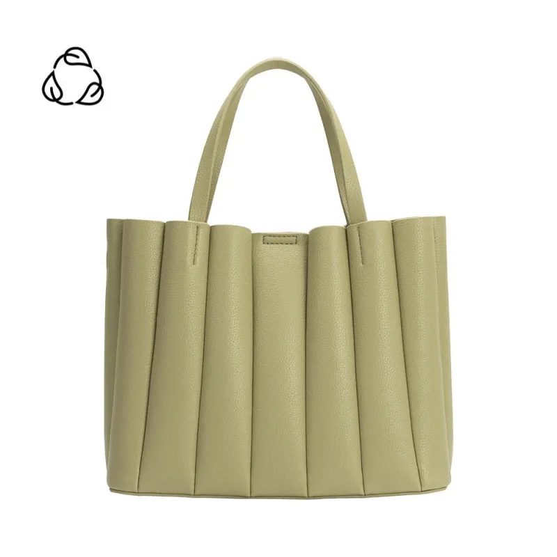 Adela Mint Recycled Vegan Leather Tote Bag made by Melie Bianco