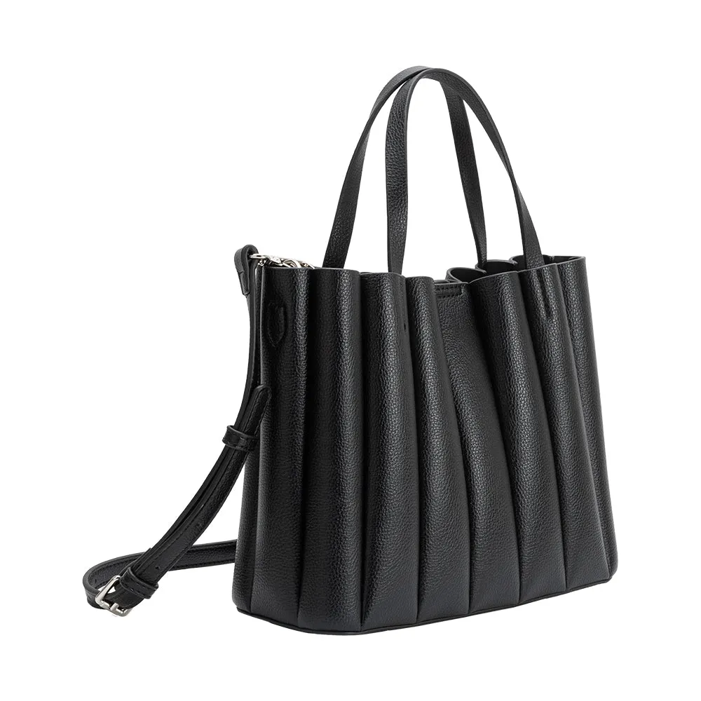 Adela Black Recycled Vegan Leather Tote Bag sold by Melie Bianco product image thumbnail 2