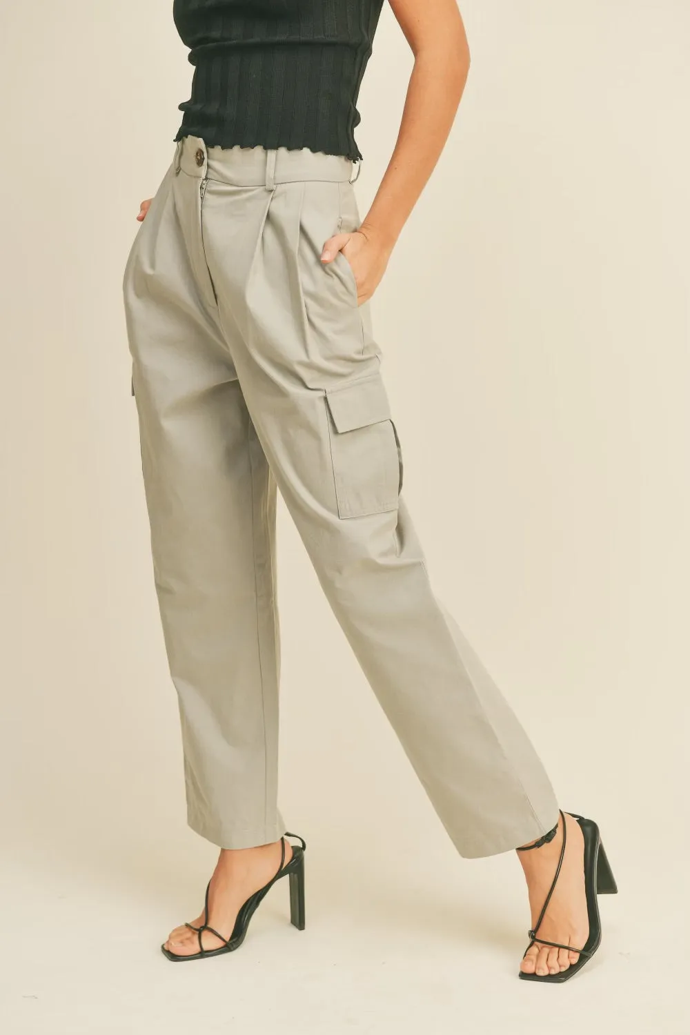 SAMPLE High-Rise Cargo Pants (SMALL) - FINAL SALE sold by Melie Bianco