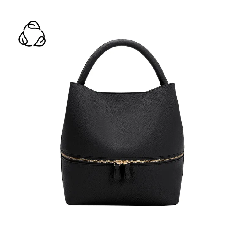 SAMPLE YP9025 Black Top Handle Bag - FINAL SALE made by Melie Bianco