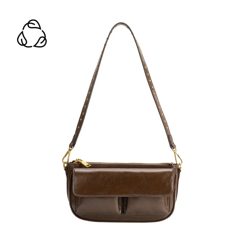 SAMPLE BD1007 Espresso Shoulder Bag - FINAL SALE made by Melie Bianco
