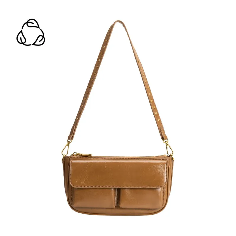 SAMPLE BD1007 Mocha Shoulder Bag - FINAL SALE made by Melie Bianco
