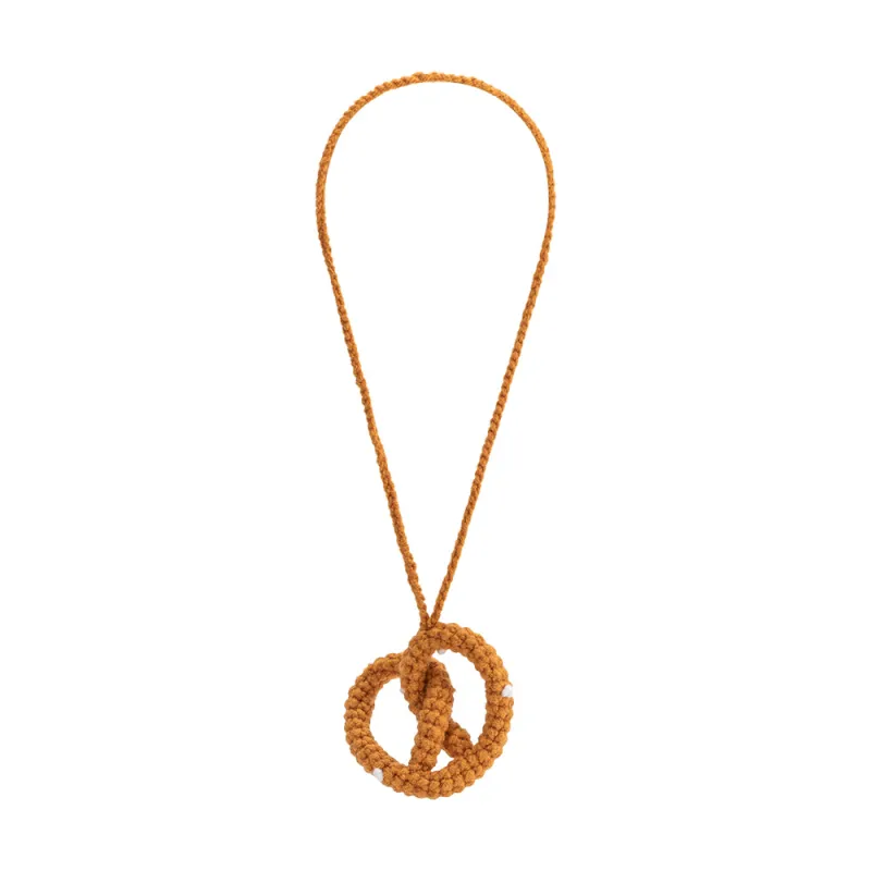 SAMPLE BD1054 Tan Pretzel Crochet Bag Charm - FINAL SALE made by Melie Bianco