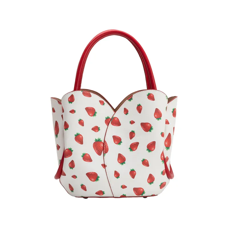 SAMPLE AC6200 Red Strawberry Top Handle Bag - FINAL SALE made by Melie Bianco