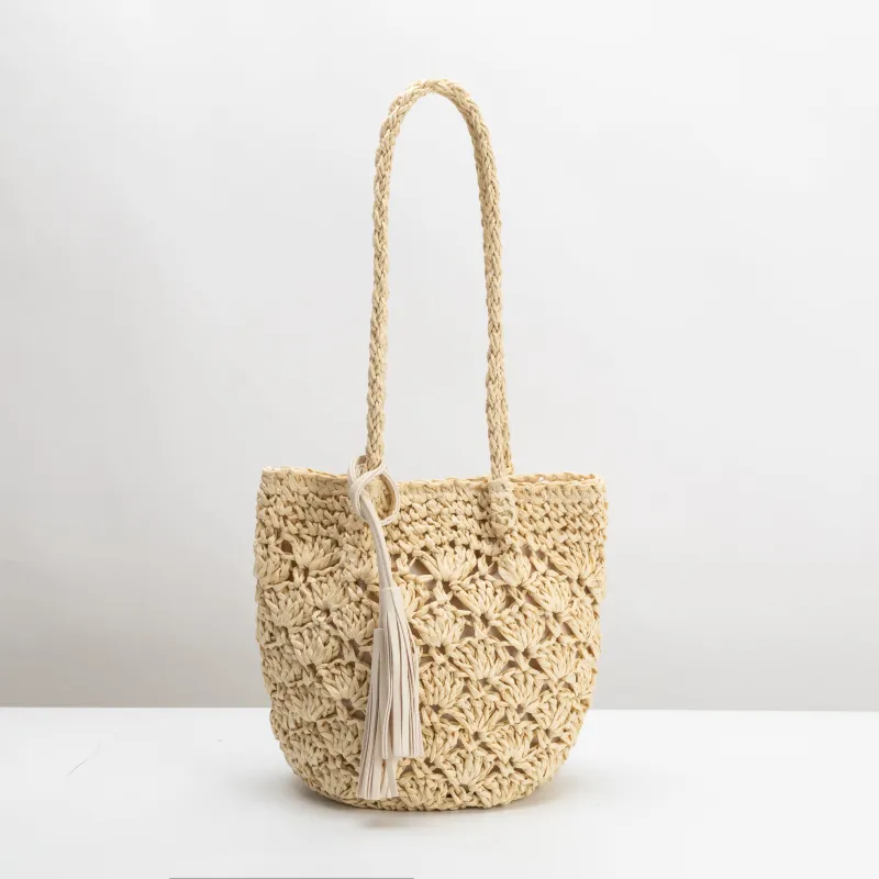 SAMPLE SM6831 Natural Top Handle Bag - FINAL SALE made by Melie Bianco