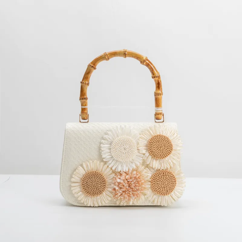 SAMPLE SM5711 Ivory Top Handle Bag - FINAL SALE made by Melie Bianco