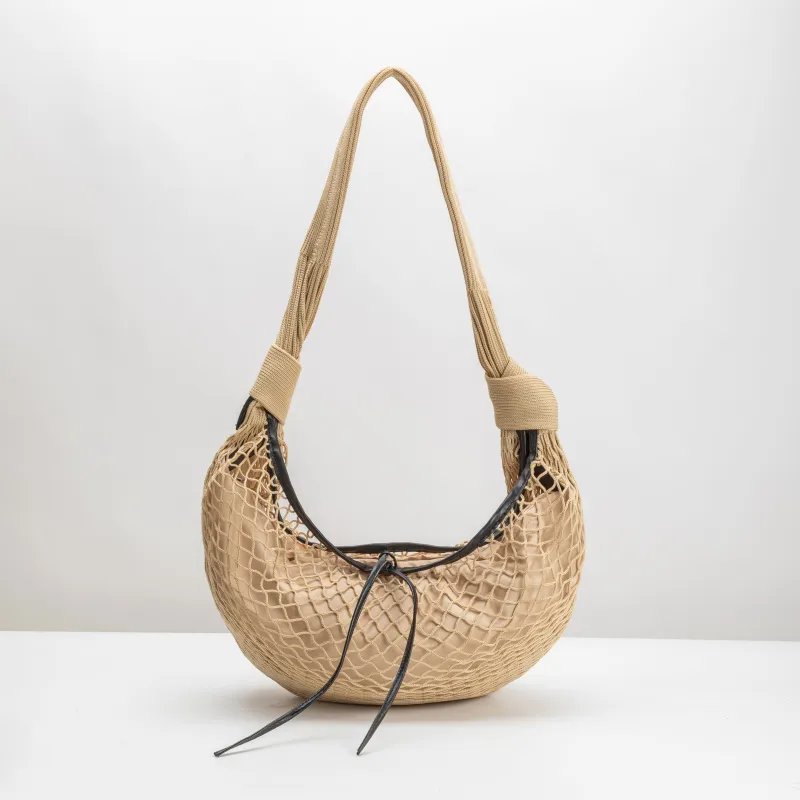 SAMPLE SM6758 Natural Net Shoulder Bag - FINAL SALE made by Melie Bianco