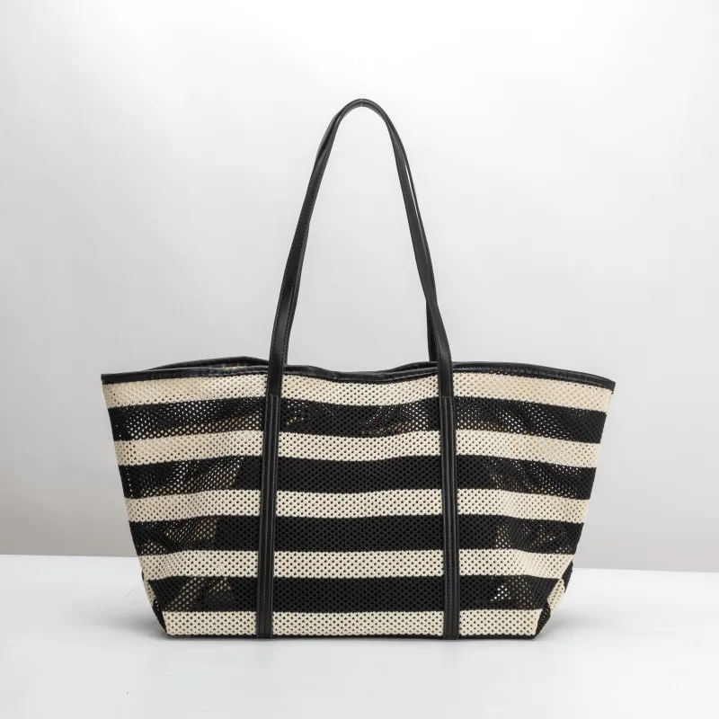SAMPLE SM6586 Black Mesh Tote Bag - FINAL SALE made by Melie Bianco