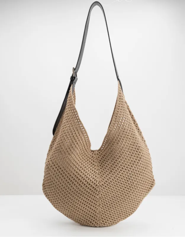 SAMPLE SM3333 Natural Large Shoulder Bag - FINAL SALE made by Melie Bianco